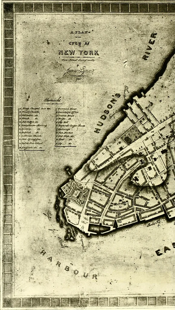 An illustration from The iconography of Manhattan Island, 1498-1909 : compiled from original sources and illustrated by photo-intaglio reproductions of important maps, plans, views, and documents in public and private collections, 1915, leaf 345