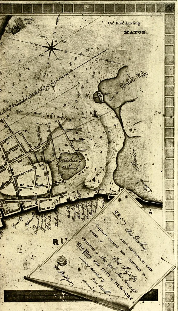 An illustration from The iconography of Manhattan Island, 1498-1909 : compiled from original sources and illustrated by photo-intaglio reproductions of important maps, plans, views, and documents in public and private collections, 1915, leaf 346