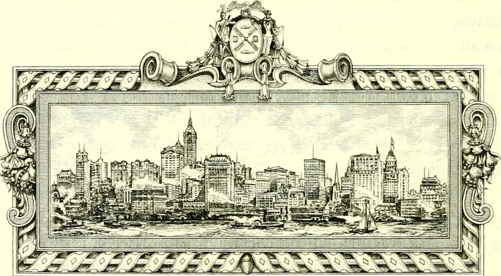 An illustration from The iconography of Manhattan Island, 1498-1909 : compiled from original sources and illustrated by photo-intaglio reproductions of important maps, plans, views, and documents in public and private collections, 1915, leaf 41