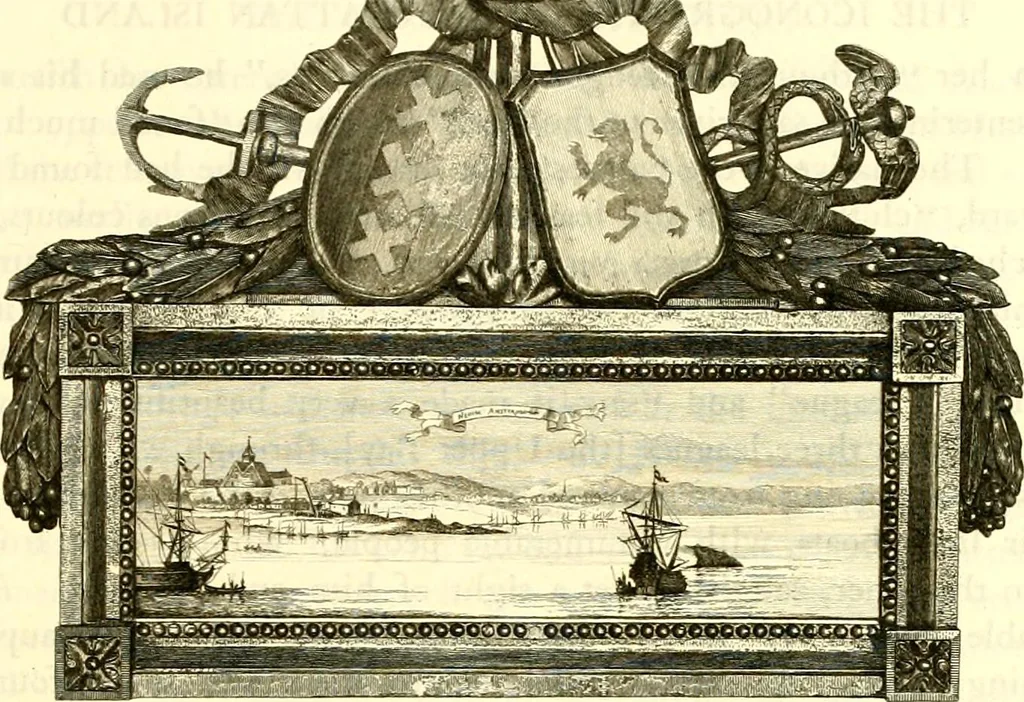 An illustration from The iconography of Manhattan Island, 1498-1909 : compiled from original sources and illustrated by photo-intaglio reproductions of important maps, plans, views, and documents in public and private collections, 1915, leaf 64