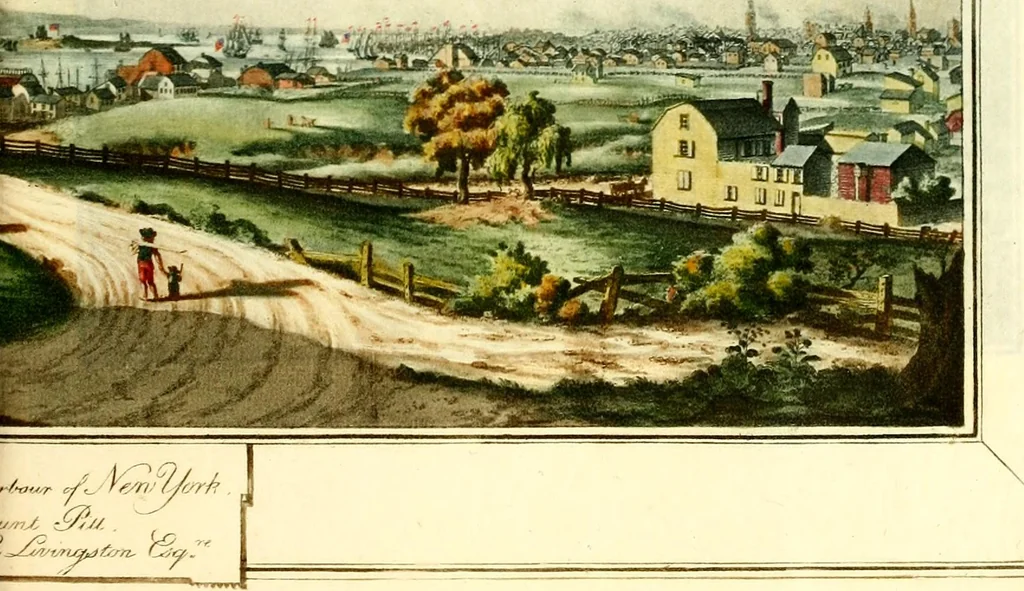 An illustration from The iconography of Manhattan Island, 1498-1909 : compiled from original sources and illustrated by photo-intaglio reproductions of important maps, plans, views, and documents in public and private collections, 1915, leaf 656