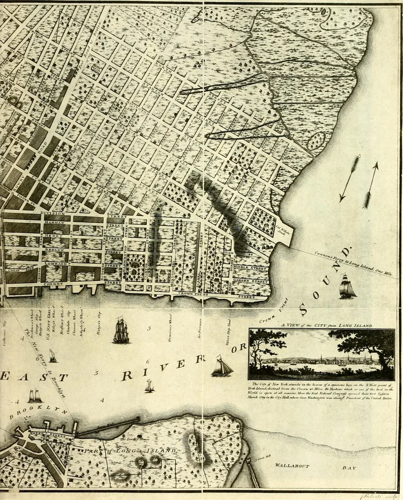 An illustration from The iconography of Manhattan Island, 1498-1909 : compiled from original sources and illustrated by photo-intaglio reproductions of important maps, plans, views, and documents in public and private collections, 1915, leaf 662