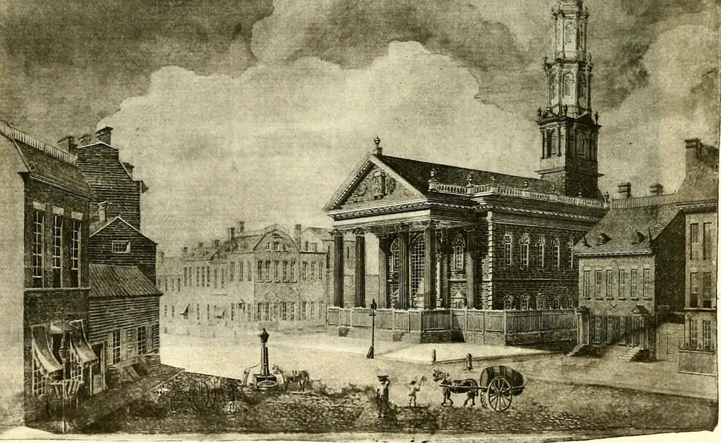 An illustration from The iconography of Manhattan Island, 1498-1909 : compiled from original sources and illustrated by photo-intaglio reproductions of important maps, plans, views, and documents in public and private collections, 1915, leaf 670