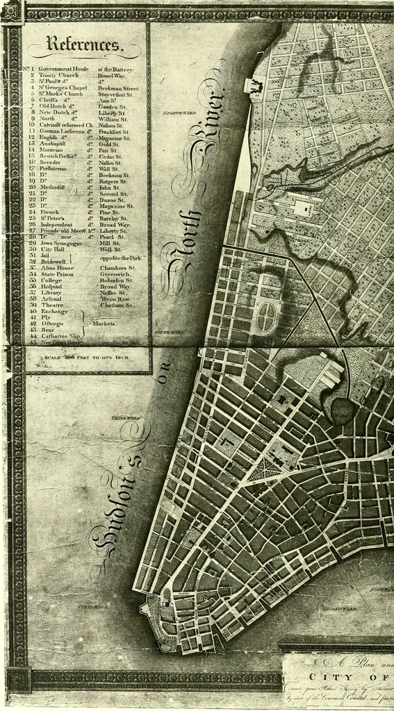 An illustration from The iconography of Manhattan Island, 1498-1909 : compiled from original sources and illustrated by photo-intaglio reproductions of important maps, plans, views, and documents in public and private collections, 1915, leaf 675