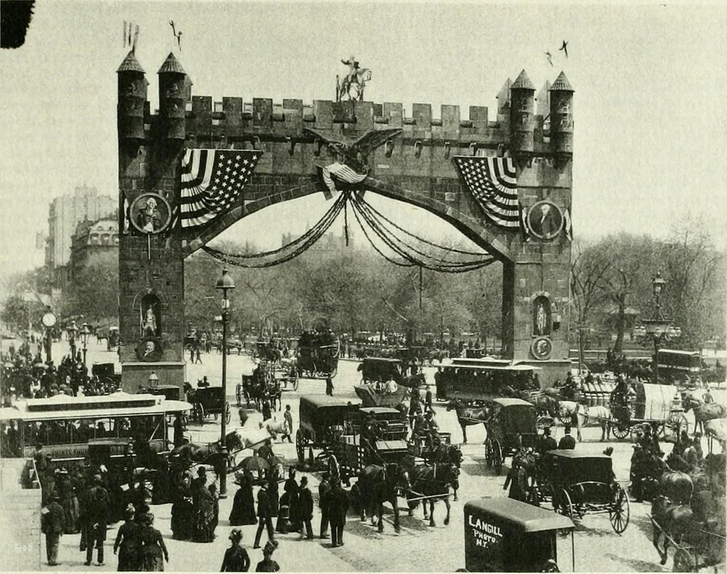 An illustration from The iconography of Manhattan Island, 1498-1909 : compiled from original sources and illustrated by photo-intaglio reproductions of important maps, plans, views, and documents in public and private collections, 1915, leaf 1034