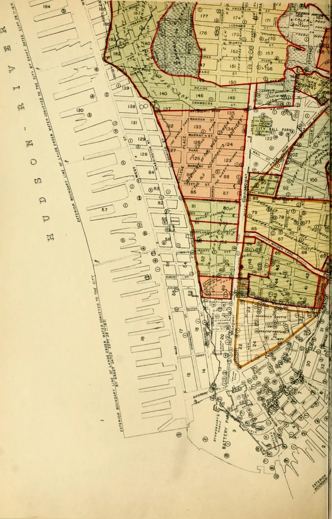 An illustration from The iconography of Manhattan Island, 1498-1909 : compiled from original sources and illustrated by photo-intaglio reproductions of important maps, plans, views, and documents in public and private collections, 1915, leaf 121