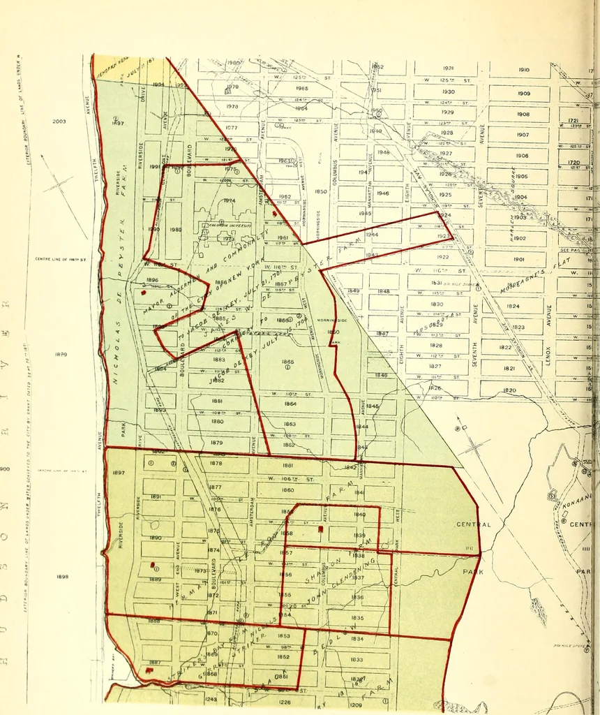 An illustration from The iconography of Manhattan Island, 1498-1909 : compiled from original sources and illustrated by photo-intaglio reproductions of important maps, plans, views, and documents in public and private collections, 1915, leaf 153