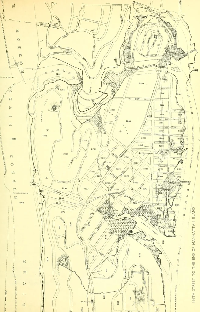 An illustration from The iconography of Manhattan Island, 1498-1909 : compiled from original sources and illustrated by photo-intaglio reproductions of important maps, plans, views, and documents in public and private collections, 1915, leaf 166