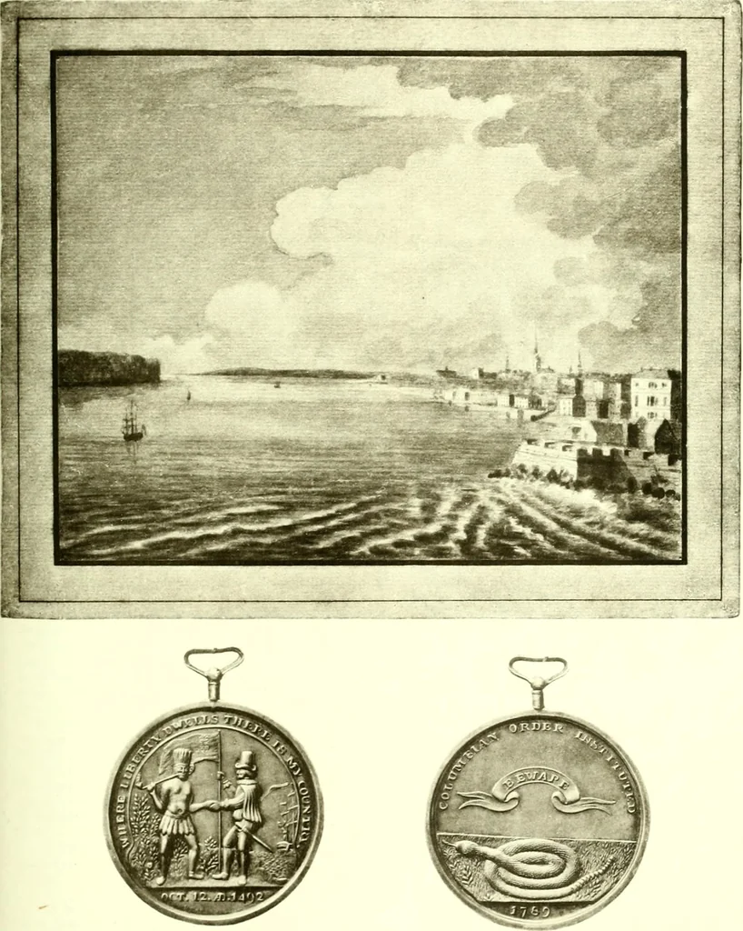 An illustration from The iconography of Manhattan Island, 1498-1909 : compiled from original sources and illustrated by photo-intaglio reproductions of important maps, plans, views, and documents in public and private collections, 1915, leaf 202