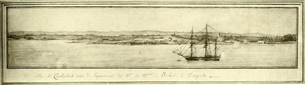 An illustration from The iconography of Manhattan Island, 1498-1909 : compiled from original sources and illustrated by photo-intaglio reproductions of important maps, plans, views, and documents in public and private collections, 1915, leaf 222