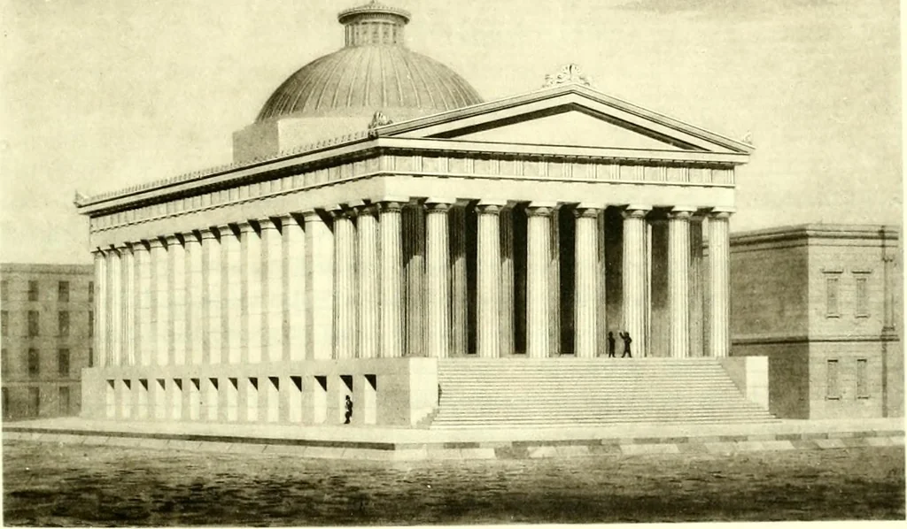 An illustration from The iconography of Manhattan Island, 1498-1909 : compiled from original sources and illustrated by photo-intaglio reproductions of important maps, plans, views, and documents in public and private collections, 1915, leaf 294