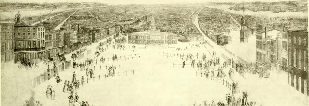 An illustration from The iconography of Manhattan Island, 1498-1909 : compiled from original sources and illustrated by photo-intaglio reproductions of important maps, plans, views, and documents in public and private collections, 1915, leaf 304