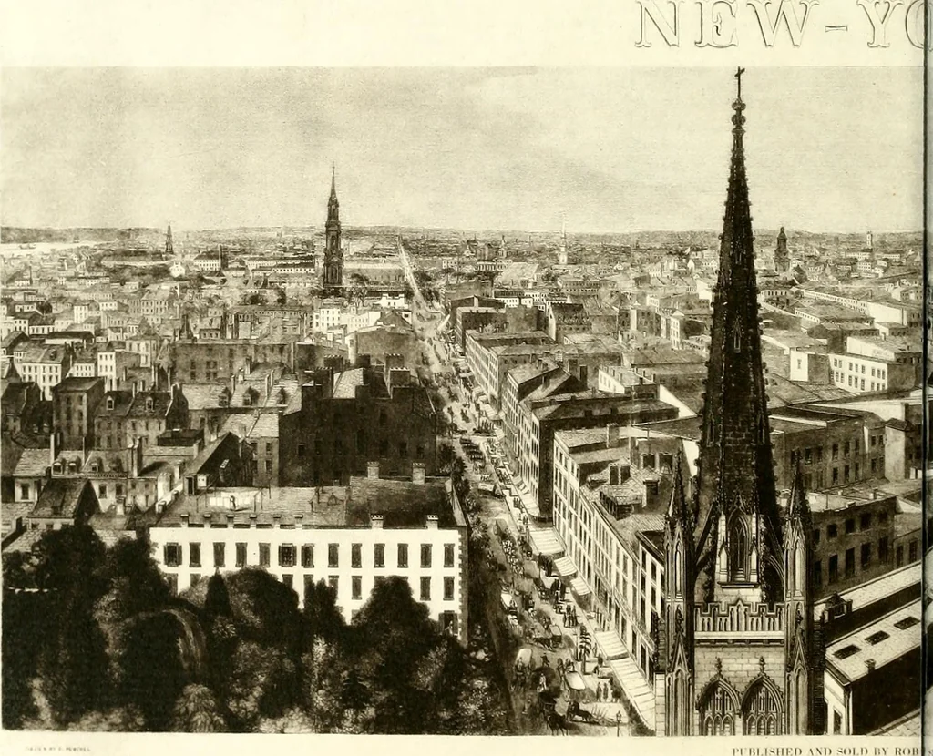 An illustration from The iconography of Manhattan Island, 1498-1909 : compiled from original sources and illustrated by photo-intaglio reproductions of important maps, plans, views, and documents in public and private collections, 1915, leaf 339
