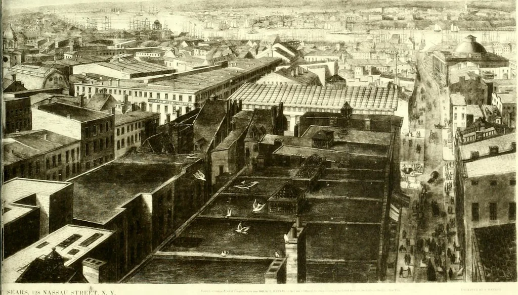 An illustration from The iconography of Manhattan Island, 1498-1909 : compiled from original sources and illustrated by photo-intaglio reproductions of important maps, plans, views, and documents in public and private collections, 1915, leaf 340