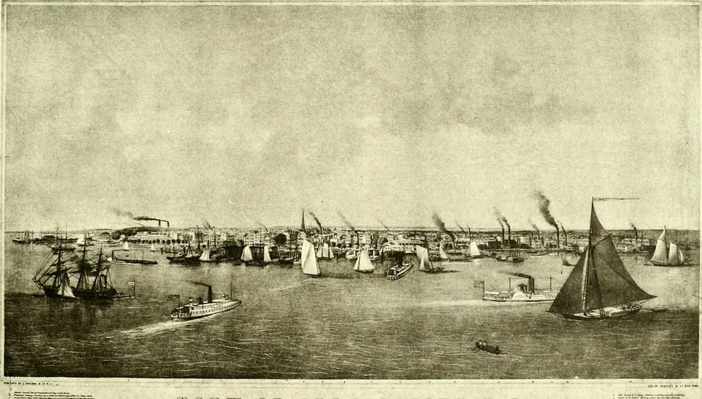 An illustration from The iconography of Manhattan Island, 1498-1909 : compiled from original sources and illustrated by photo-intaglio reproductions of important maps, plans, views, and documents in public and private collections, 1915, leaf 350