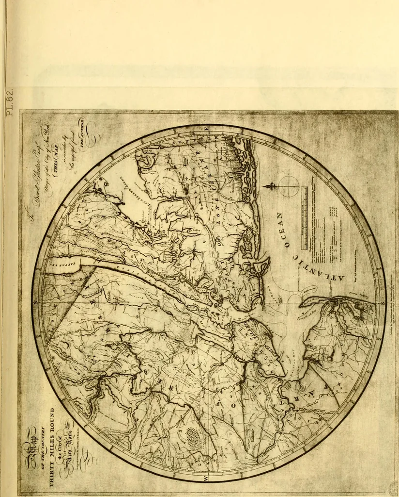 An illustration from The iconography of Manhattan Island, 1498-1909 : compiled from original sources and illustrated by photo-intaglio reproductions of important maps, plans, views, and documents in public and private collections, 1915, leaf 105