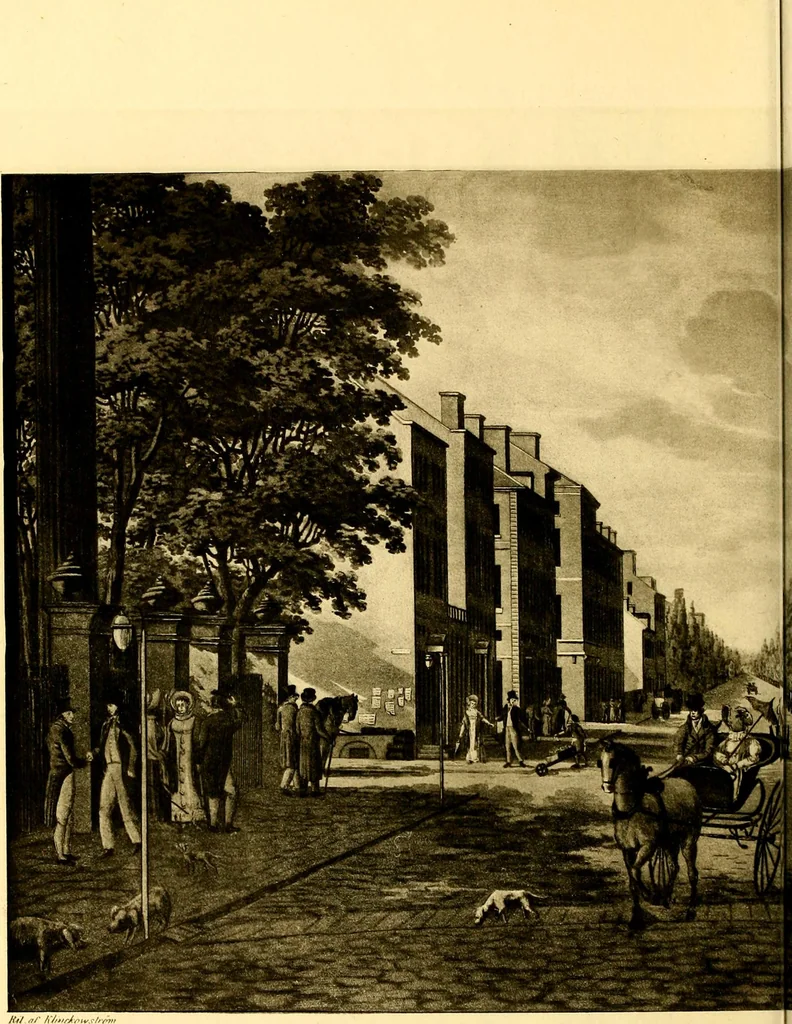 An illustration from The iconography of Manhattan Island, 1498-1909 : compiled from original sources and illustrated by photo-intaglio reproductions of important maps, plans, views, and documents in public and private collections, 1915, leaf 116