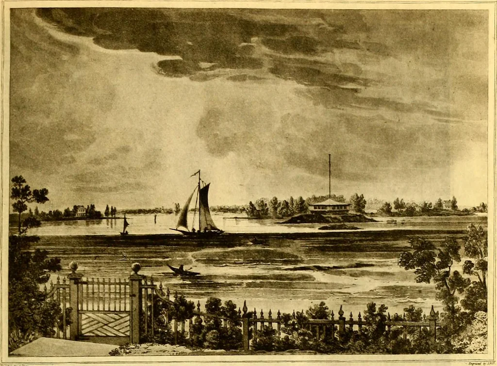 An illustration from The iconography of Manhattan Island, 1498-1909 : compiled from original sources and illustrated by photo-intaglio reproductions of important maps, plans, views, and documents in public and private collections, 1915, leaf 123