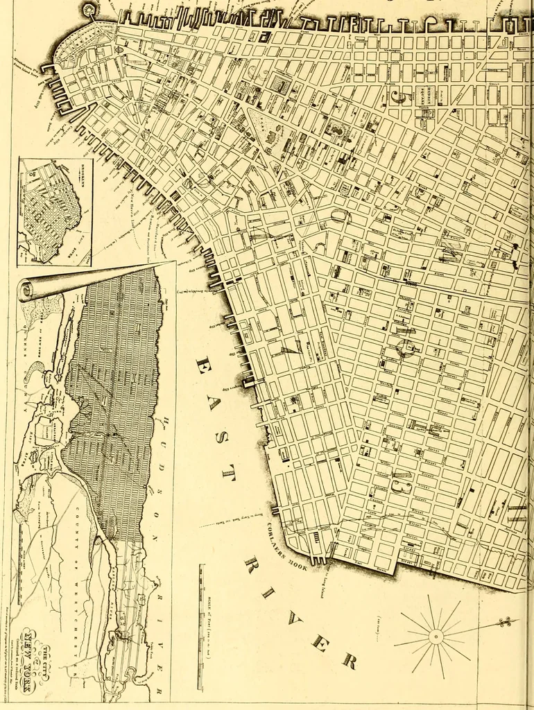 An illustration from The iconography of Manhattan Island, 1498-1909 : compiled from original sources and illustrated by photo-intaglio reproductions of important maps, plans, views, and documents in public and private collections, 1915, leaf 146