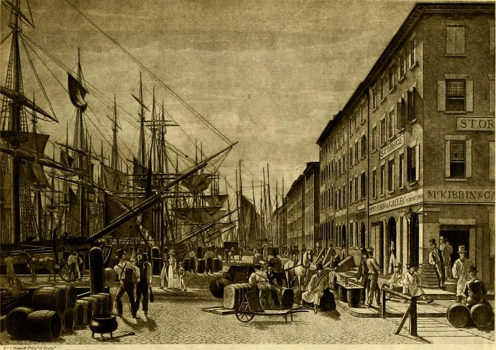 An illustration from The iconography of Manhattan Island, 1498-1909 : compiled from original sources and illustrated by photo-intaglio reproductions of important maps, plans, views, and documents in public and private collections, 1915, leaf 159