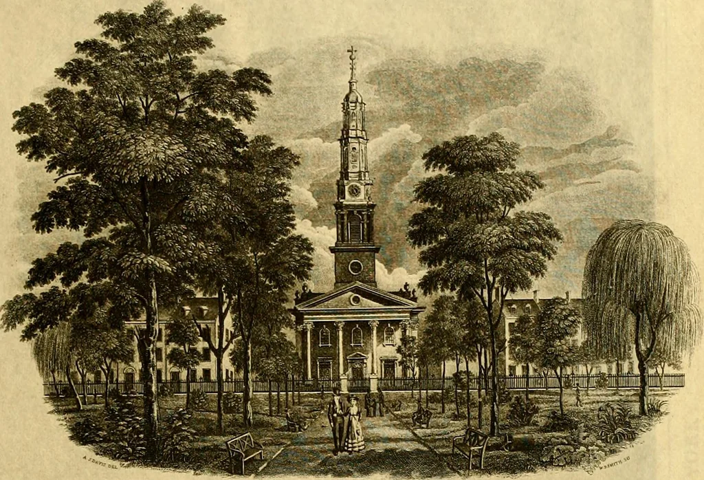 An illustration from The iconography of Manhattan Island, 1498-1909 : compiled from original sources and illustrated by photo-intaglio reproductions of important maps, plans, views, and documents in public and private collections, 1915, leaf 163