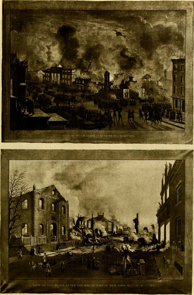 An illustration from The iconography of Manhattan Island, 1498-1909 : compiled from original sources and illustrated by photo-intaglio reproductions of important maps, plans, views, and documents in public and private collections, 1915, leaf 181