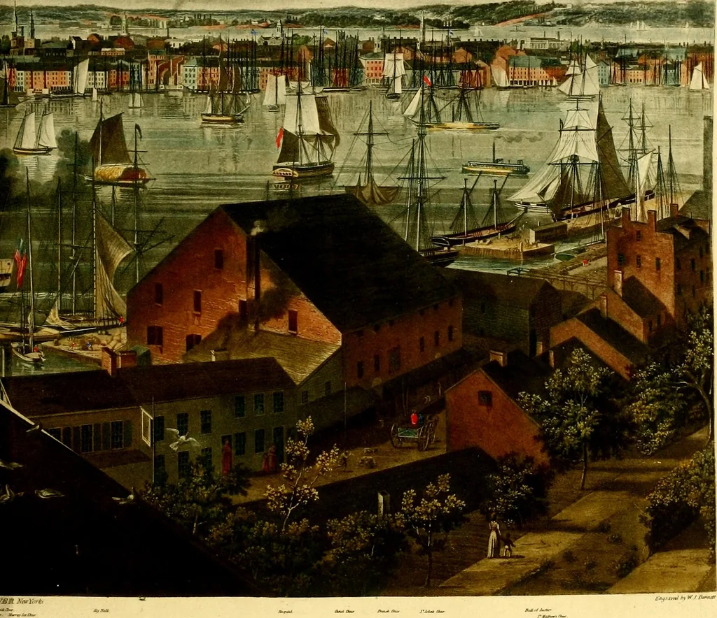 An illustration from The iconography of Manhattan Island, 1498-1909 : compiled from original sources and illustrated by photo-intaglio reproductions of important maps, plans, views, and documents in public and private collections, 1915, leaf 189