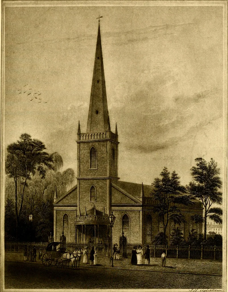 An illustration from The iconography of Manhattan Island, 1498-1909 : compiled from original sources and illustrated by photo-intaglio reproductions of important maps, plans, views, and documents in public and private collections, 1915, leaf 199