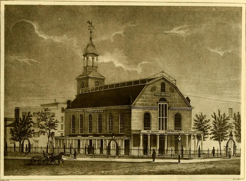 An illustration from The iconography of Manhattan Island, 1498-1909 : compiled from original sources and illustrated by photo-intaglio reproductions of important maps, plans, views, and documents in public and private collections, 1915, leaf 371