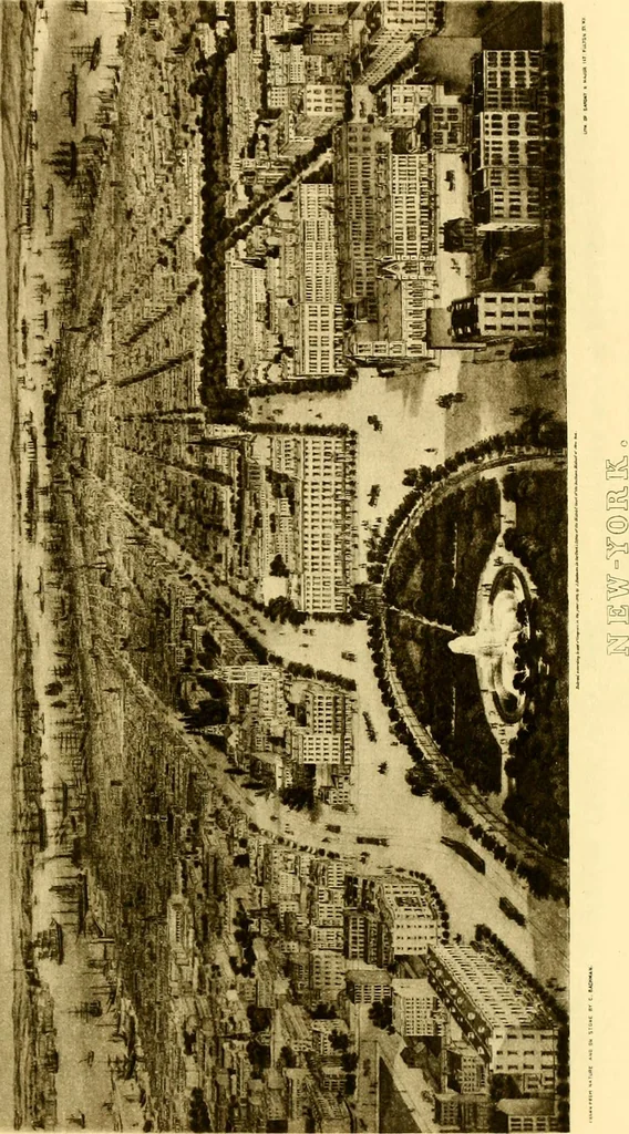 An illustration from The iconography of Manhattan Island, 1498-1909 : compiled from original sources and illustrated by photo-intaglio reproductions of important maps, plans, views, and documents in public and private collections, 1915, leaf 381