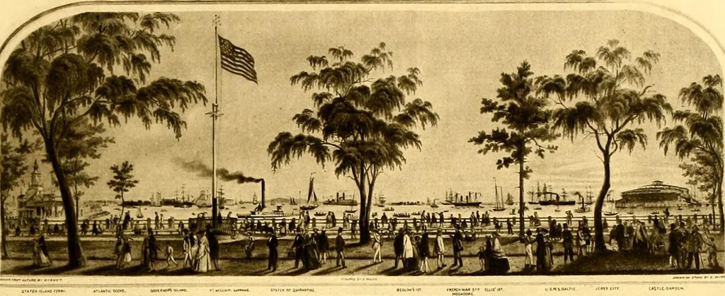 An illustration from The iconography of Manhattan Island, 1498-1909 : compiled from original sources and illustrated by photo-intaglio reproductions of important maps, plans, views, and documents in public and private collections, 1915, leaf 385