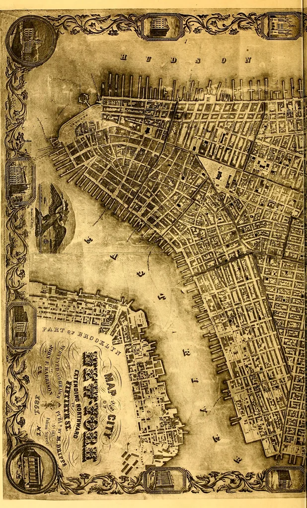 An illustration from The iconography of Manhattan Island, 1498-1909 : compiled from original sources and illustrated by photo-intaglio reproductions of important maps, plans, views, and documents in public and private collections, 1915, leaf 388