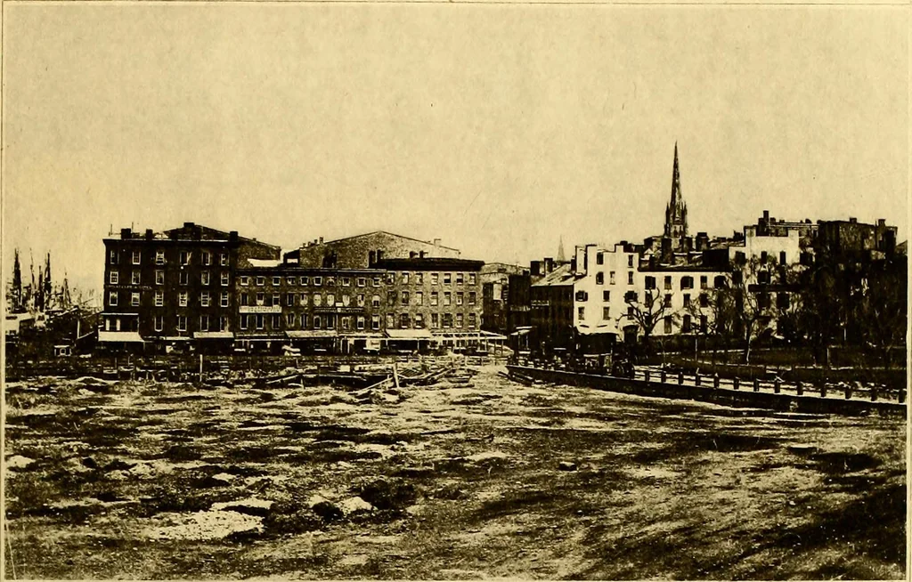 An illustration from The iconography of Manhattan Island, 1498-1909 : compiled from original sources and illustrated by photo-intaglio reproductions of important maps, plans, views, and documents in public and private collections, 1915, leaf 399