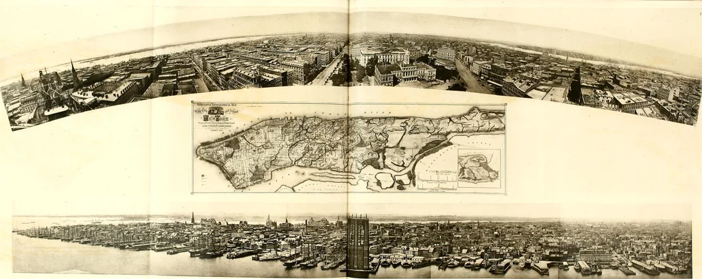 An illustration from The iconography of Manhattan Island, 1498-1909 : compiled from original sources and illustrated by photo-intaglio reproductions of important maps, plans, views, and documents in public and private collections, 1915, leaf 527