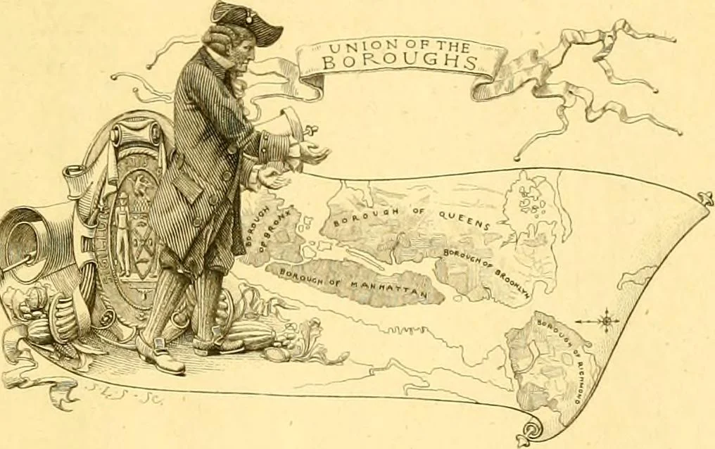 An illustration from The iconography of Manhattan Island, 1498-1909 : compiled from original sources and illustrated by photo-intaglio reproductions of important maps, plans, views, and documents in public and private collections, 1915, leaf 591