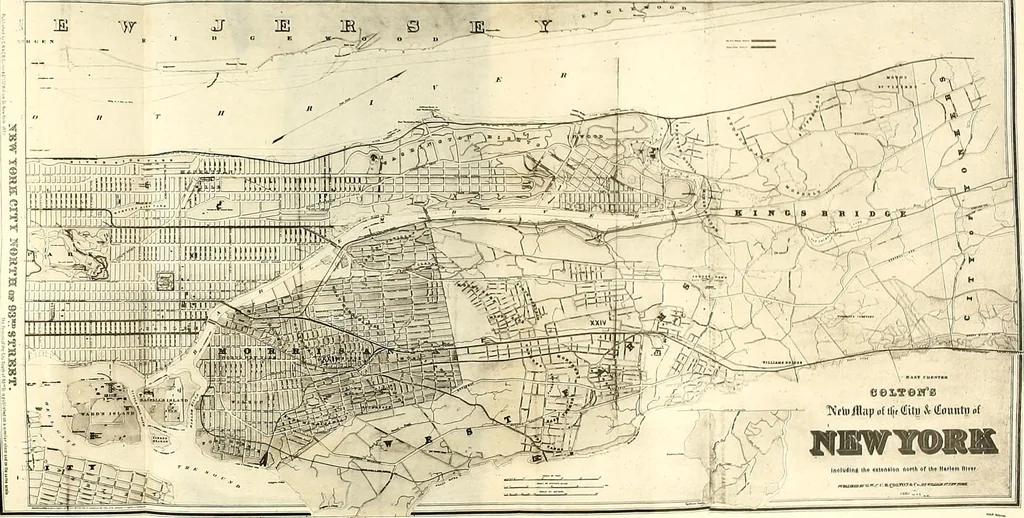 An illustration from The iconography of Manhattan Island, 1498-1909 : compiled from original sources and illustrated by photo-intaglio reproductions of important maps, plans, views, and documents in public and private collections, 1915, leaf 597