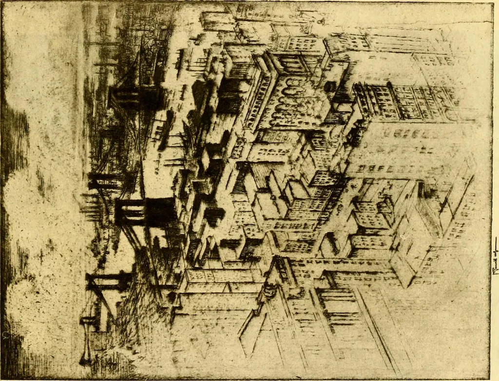 An illustration from The iconography of Manhattan Island, 1498-1909 : compiled from original sources and illustrated by photo-intaglio reproductions of important maps, plans, views, and documents in public and private collections, 1915, leaf 611