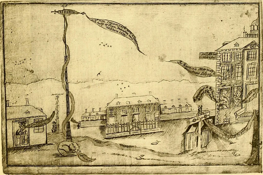 An illustration from The iconography of Manhattan Island, 1498-1909 : compiled from original sources and illustrated by photo-intaglio reproductions of important maps, plans, views, and documents in public and private collections, 1915, leaf 677