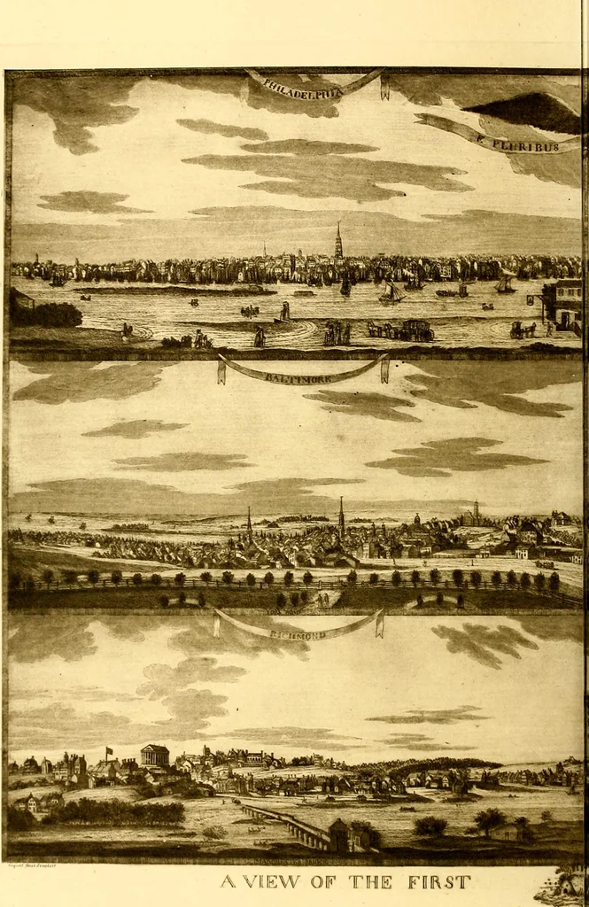 An illustration from The iconography of Manhattan Island, 1498-1909 : compiled from original sources and illustrated by photo-intaglio reproductions of important maps, plans, views, and documents in public and private collections, 1915, leaf 696