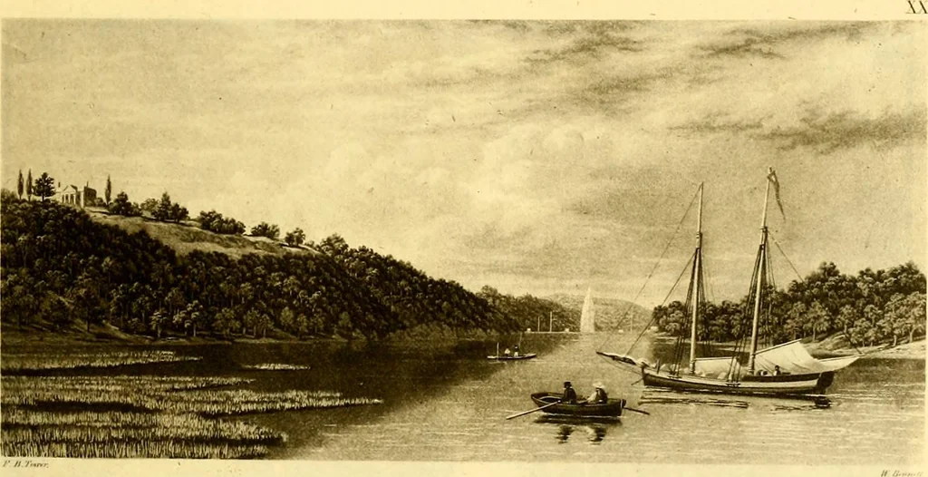 An illustration from The iconography of Manhattan Island, 1498-1909 : compiled from original sources and illustrated by photo-intaglio reproductions of important maps, plans, views, and documents in public and private collections, 1915, leaf 709