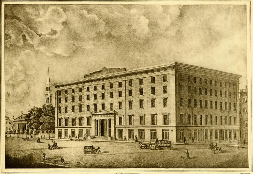 An illustration from The iconography of Manhattan Island, 1498-1909 : compiled from original sources and illustrated by photo-intaglio reproductions of important maps, plans, views, and documents in public and private collections, 1915, leaf 717