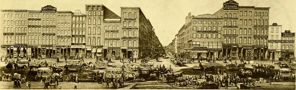 An illustration from The iconography of Manhattan Island, 1498-1909 : compiled from original sources and illustrated by photo-intaglio reproductions of important maps, plans, views, and documents in public and private collections, 1915, leaf 727