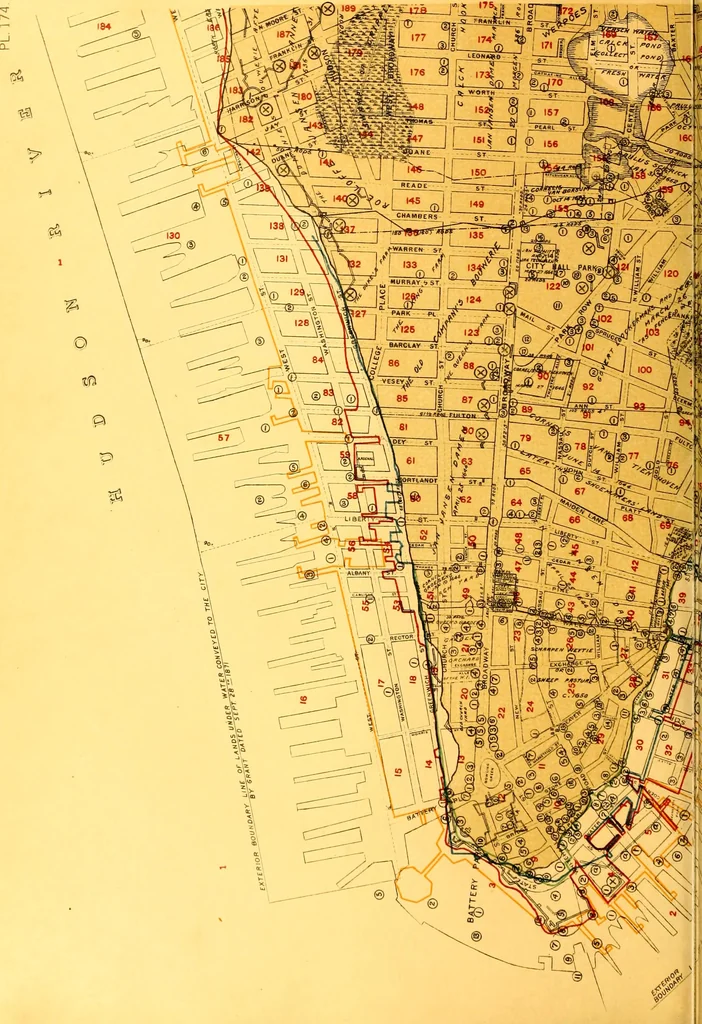 An illustration from The iconography of Manhattan Island, 1498-1909 : compiled from original sources and illustrated by photo-intaglio reproductions of important maps, plans, views, and documents in public and private collections, 1915, leaf 808