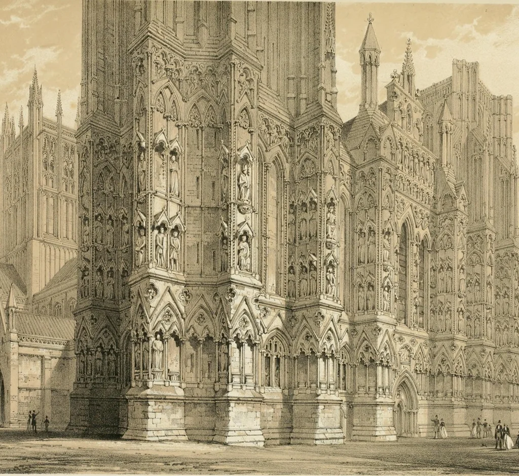 An illustration from Iconography of the west front of Wells cathedral, with an appendix on the sculptures of other medieval churches in England;, 1851, leaf 308