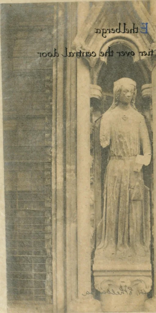 An illustration from Iconography of the west front of Wells cathedral, with an appendix on the sculptures of other medieval churches in England;, 1851, leaf 99