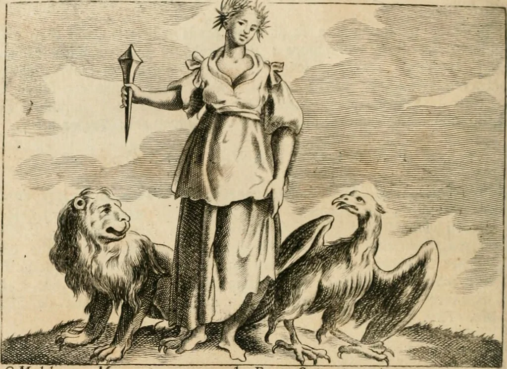 An illustration from Iconologia, 1764, leaf 101