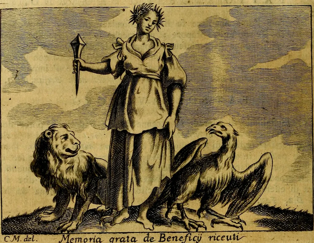 An illustration from Iconologia, 1764, leaf 101