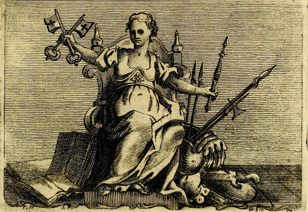 An illustration from Iconologia del cavaliere Cesare Ripa, perugino, 1764, leaf 244