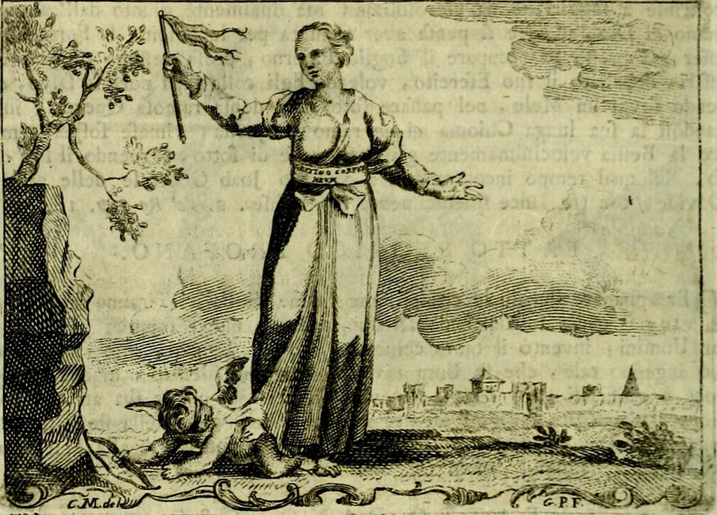 An illustration from Iconologia del cavaliere Cesare Ripa, perugino, 1764, leaf 385