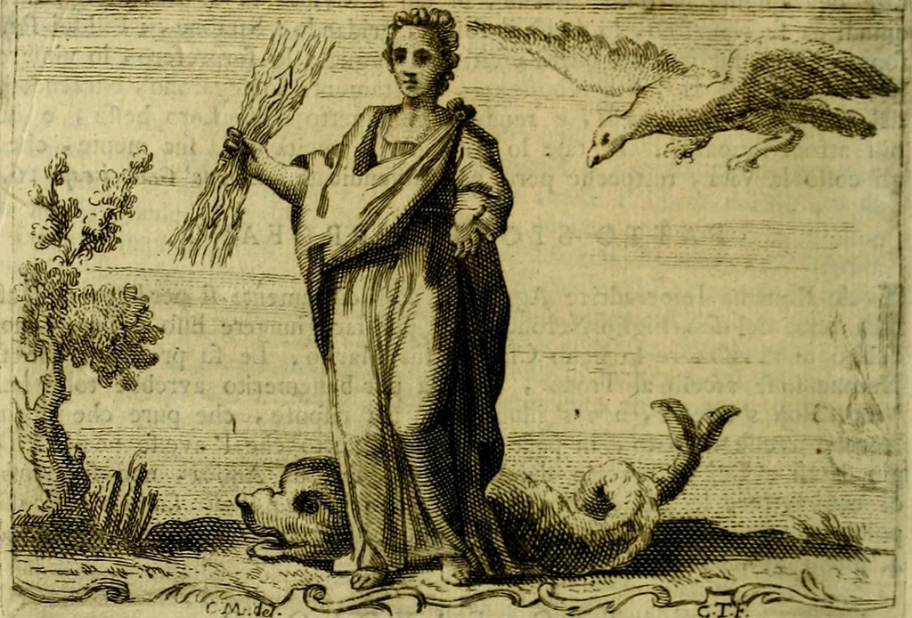 An illustration from Iconologia del cavaliere Cesare Ripa, perugino, 1764, leaf 393